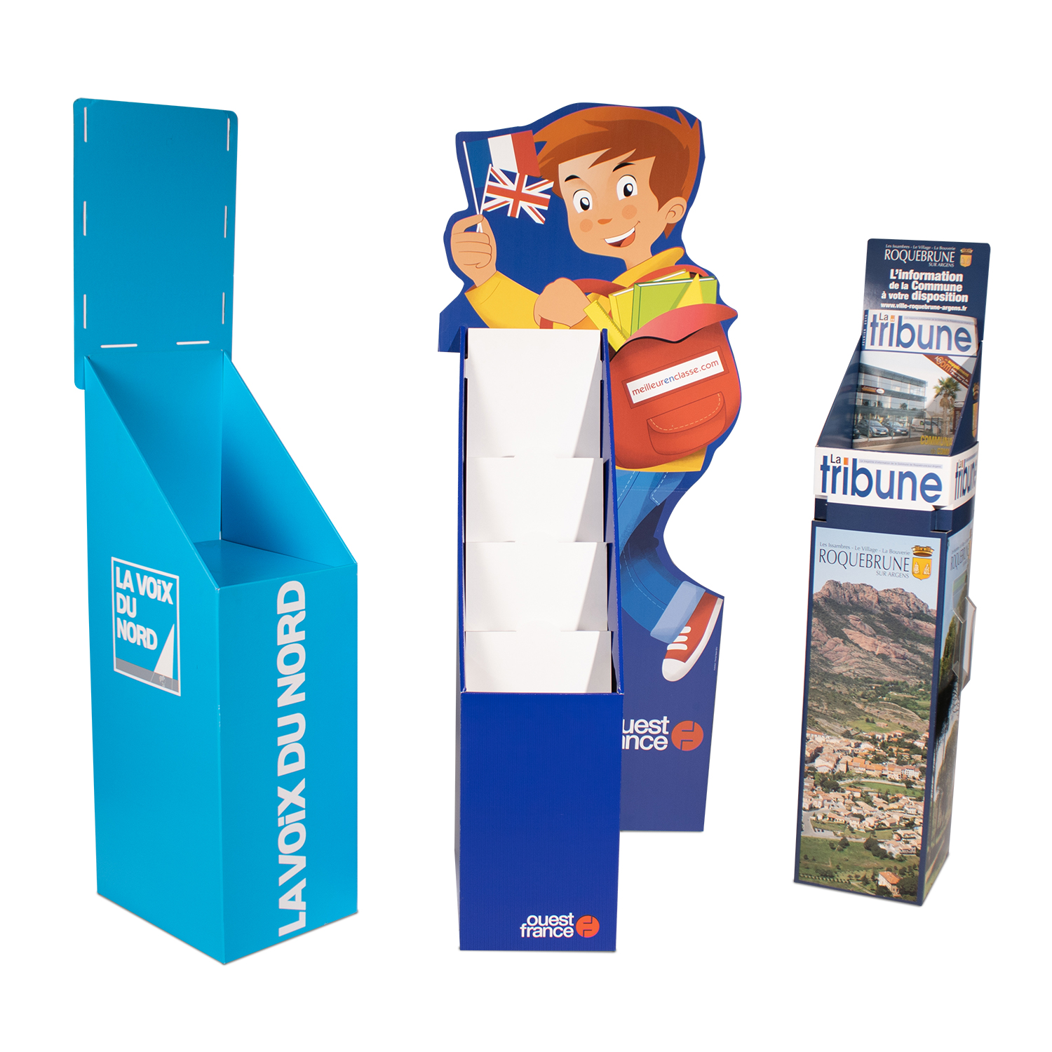 Présentoir porte magazine sur mesure en carton